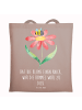 Mr. & Mrs. Panda Tragetasche Hummel Blume mit Spruch in Braun Pastell