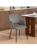 HOMCOM Esszimmerstuhl-57L x 62,5B x 85,5H cm-Grau