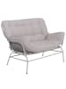 MCW 2er-Gartensofa P75, Hellgrau, Polster beige