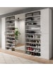 Inn.Furn Garderobenschrank mit Spiegltüren, weiß Hochglanz 281 cm, Schuhschrank XXL