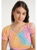 myMo Damen T-Shirt in Blau Mehrfarbig