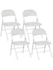 HOMCOM Klappstuhl-46L x 45B x 78H cm-Weiß