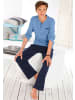 AUTHENTIC LE JOGGER Pyjama in blau-meliert-marine