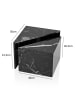 KADIMA DESIGN Couchtisch 2er Set MONOBLOC Hochglanz Sofatisch mit Marmor in Schwarz
