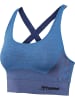 Hummel Hummel Top Hmlclea Yoga Damen Atmungsaktiv Schnelltrocknend Nahtlosen in RIVIERA/INSIGNIA BLUE MELANGE