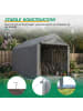 ABRIHOME Fahrradgarage in Grau 160x220x165 cm mit Rolltor Wasserdicht