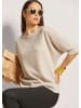 MADELEINE Oversize-Shirt mit Fledermaus-Ärmeln in beige / wollweiß