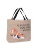 Mr. & Mrs. Panda Strandtasche Hund Basset Hound mit Spruch in Hundeglück