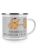 Mr. & Mrs. Panda Camping Emaille Tasse 40. Hochzeitstag Rubinhoc... in Heather Grey