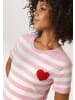 Aniston CASUAL Strickpullover in rosa-wollweiß-rot