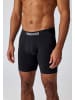 SNOCKS Lange Boxershorts Mix (Schwarz/Grau/Dunkelblau) 6 Stück