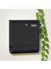 relaxdays Briefkasten mit Zeitungsfach in Schwarz
