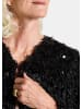 GOLDNER Jacke in Feder-Optik mit Pailletten in schwarz