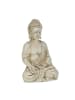relaxdays Buddhafigur in Weiß - (B)10,5 x (H)17,5 x (T)7,5 cm