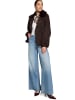 Zero  Outdoorjacke mit Kunstfellkragen in Chocolate Plum