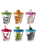 LEONARDO 6er Set Kinderbecher mit Deckel Bambini 215 ml in bunt