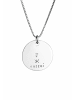 KUZZOI Halskette 925 Sterling Silber Kreuz in Grau
