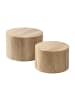 CALICOSY 2er-Set Couchtische MAIA  in Helles Holz - (W) 58  x (H) 38  x (L) 58  cm