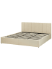 Beliani Doppelbett DREUX in Beige/Schwarz - (W) 191 x (H) 90 x (L) 214 cm