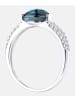 Diamant L'éternel Verlobungsring aus 375 Weißgold mit Diamant mit Topas