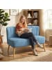 HOMCOM Sofa-117L x 56,5B x 77H cm-Blau