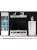 Furn.Design Wohnwand Hochglanz weiß 280 cm, zeitloses Design, mit Soft-Close