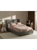 Beliani Doppelbett ALBI in Grau/Schwarz - (W) 135 x (H) 94 x (L) 211 cm