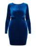 faina Damen Glitzerndes Samtkleid in Smaragd Blau