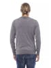 Verri Grau Wolle Herren Strickjacke