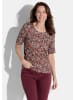 GOLDNER Kurzgröße:  Shirt Shirt in braun / rot / weiß / gemustert