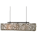 home24 home24 3-flammige Pendelleuchte aus Leinen, Rattan & Eisen in Braun, 100 x 20 x 120 cm in Braun