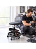 relaxdays Werkstatthocker in Schwarz - (H)42-56 x ø38 cm