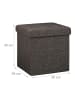 relaxdays Faltbarer Sitzhocker in Braun - 38 cm
