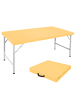 ABRIHOME Gartentisch in Hellgelb 25 cm höhenverstellbar 135 kg Tragkraft für Camping