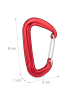 relaxdays 4 x Karabiner in Rot