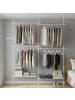 SONGMICS Kleiderständer Parson in Mattweiß - (B)238 x (H)300 x (T)33.5 cm