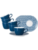 Seltmann Weiden 6er Set Kaffeetassen mit Untertassen Life Fashion in 240 ml in Classic Blue