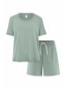 Hessnatur Pyjama in mattgrün