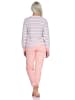 NORMANN Frottee Schlafanzug lang Pyjama - 75045 in rosa