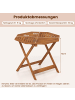 COSTWAY Gartentisch Holz 90 cm in Braun