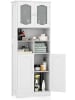COSTWAY Badezimmerschrank 60 x 30 x 148,5 cm in Weiß
