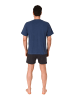 NORMANN kurzarm Schlafanzug Shorty Pyjama schnitt - 77252 in navy