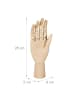 relaxdays Holzhand rechte Hand in Natur - (B)8 x (H)25 x (T)5 cm