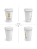 Mr. & Mrs. Panda To Go Becher Fuchs Blumen mit Spruch in Weiß