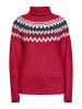 Albee Women Strickpullover in Dunkelrot Mehrfarbig
