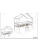 58 aufm Kessel HAUSBETT HALBHOCH 90x200 Keeley Buche Weiß Leiter Himmel
