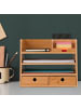 relaxdays Schreibtisch-Organizer in Natur - (B)33 x (H)26,5 x (T)24 cm