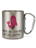 Mr. & Mrs. Panda Becher Sternzeichen Jungfrau mit Spruch in Silber