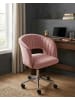 Beliani Bürostuhl KATONAH in Rosa/Schwarz/Silber - (W) 57 x (H) 78 x (L) 57 cm