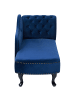 Beliani Chaiselongue NIMES in Blau/Braun - (W) 169 x (H) 79 x (L) 61 cm